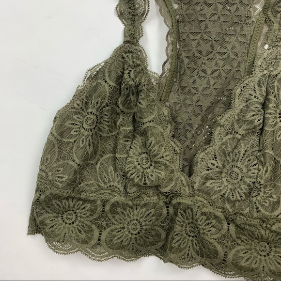 Aerie Green Lace Bra Medium - Picture 2 of 9